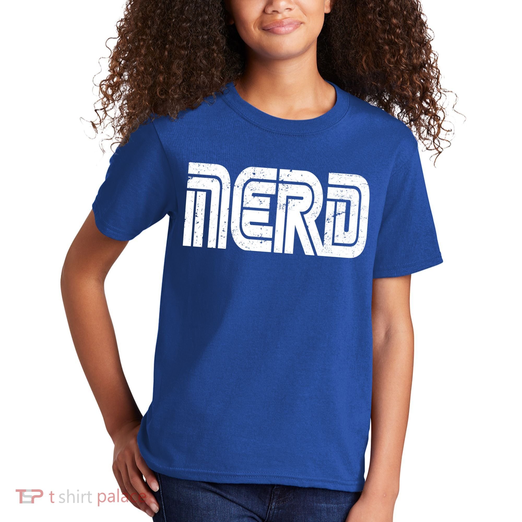 Retro Nerd Gamer Logo Kids T-Shirt