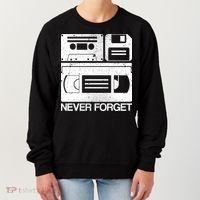Retro Never Forget Cassette Floppy Disk VHS Tape Women's Sweatshirt thumb 0
