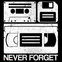 Retro Never Forget Cassette Floppy Disk VHS Tape USA-Made Doggie Bandana thumb 2