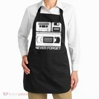 Retro Never Forget Cassette Floppy Disk VHS Tape Apron thumb 2