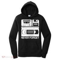 Retro Never Forget Cassette Floppy Disk VHS Tape Women's Hoodie thumb 0