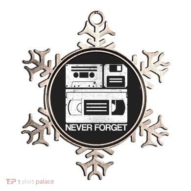 Retro Never Forget Cassette Floppy Disk VHS Tape Ornament
