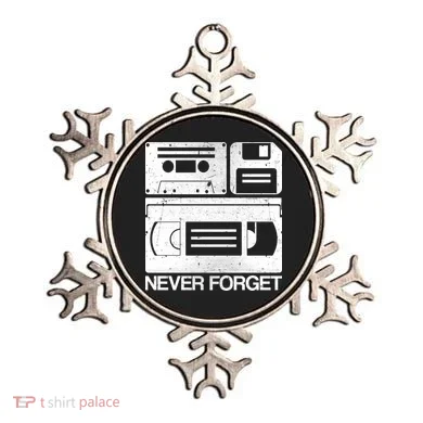 Retro Never Forget Cassette Floppy Disk VHS Tape Ornament