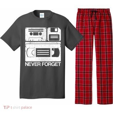 Retro Never Forget Cassette Floppy Disk VHS Tape Pajama Set