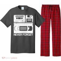 Retro Never Forget Cassette Floppy Disk VHS Tape Pajama Set thumb 0