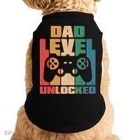 Retro New Dad Level Unlocked Video Gamer Doggie Tank thumb 0