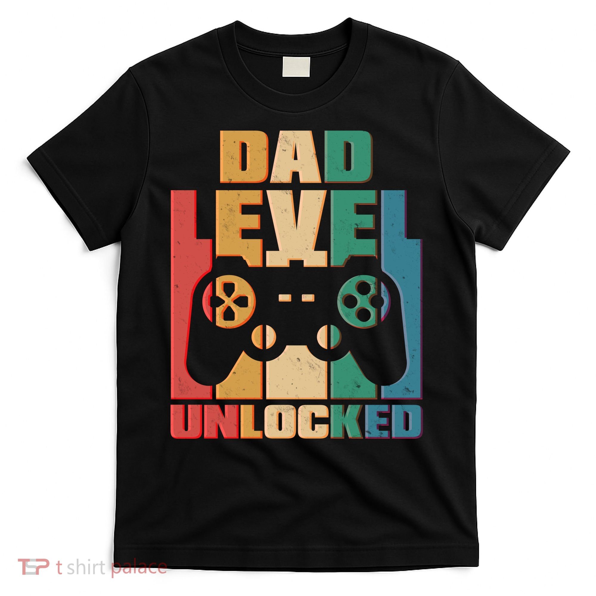 Retro New Dad Level Unlocked Video Gamer T-Shirt