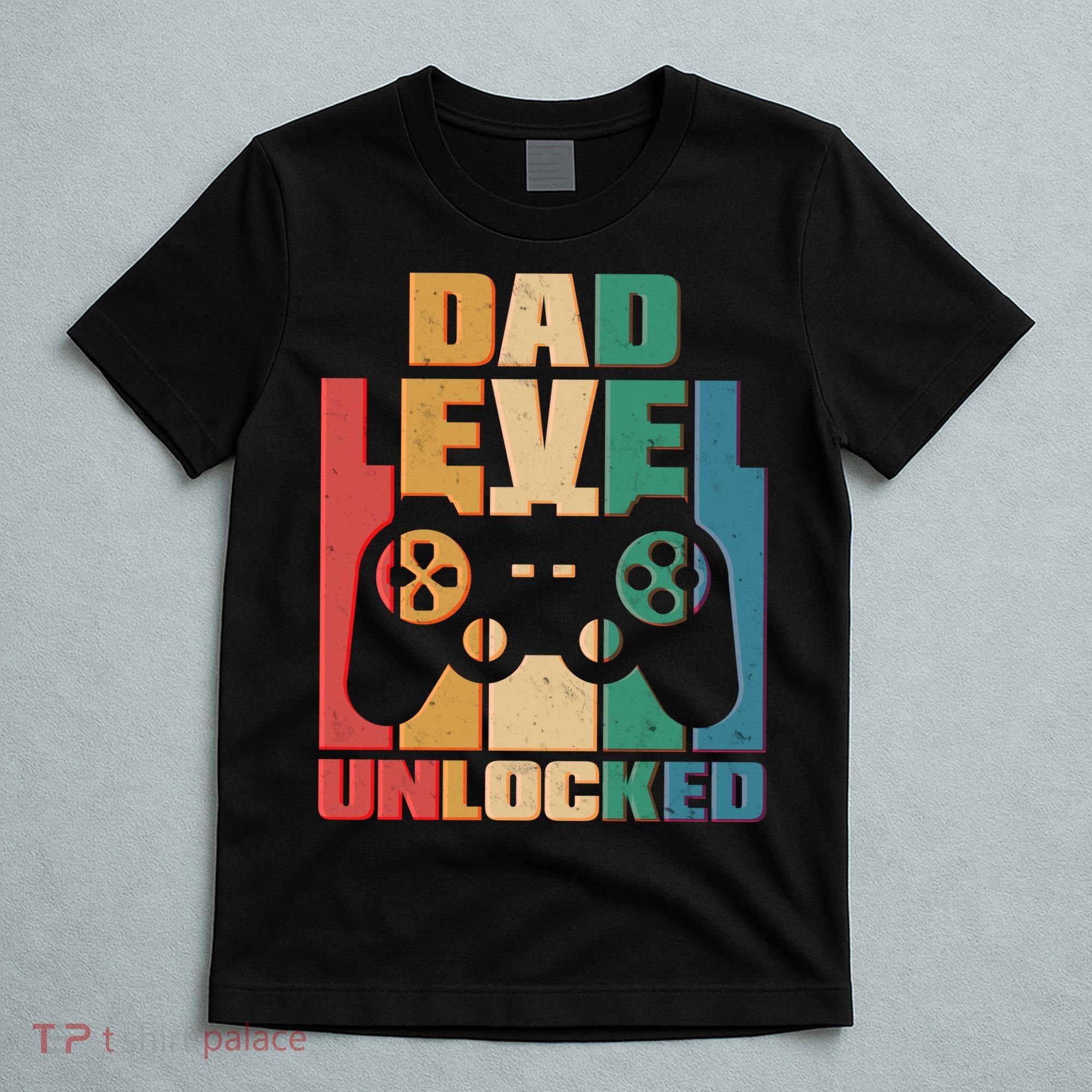 Retro New Dad Level Unlocked Video Gamer T-Shirt