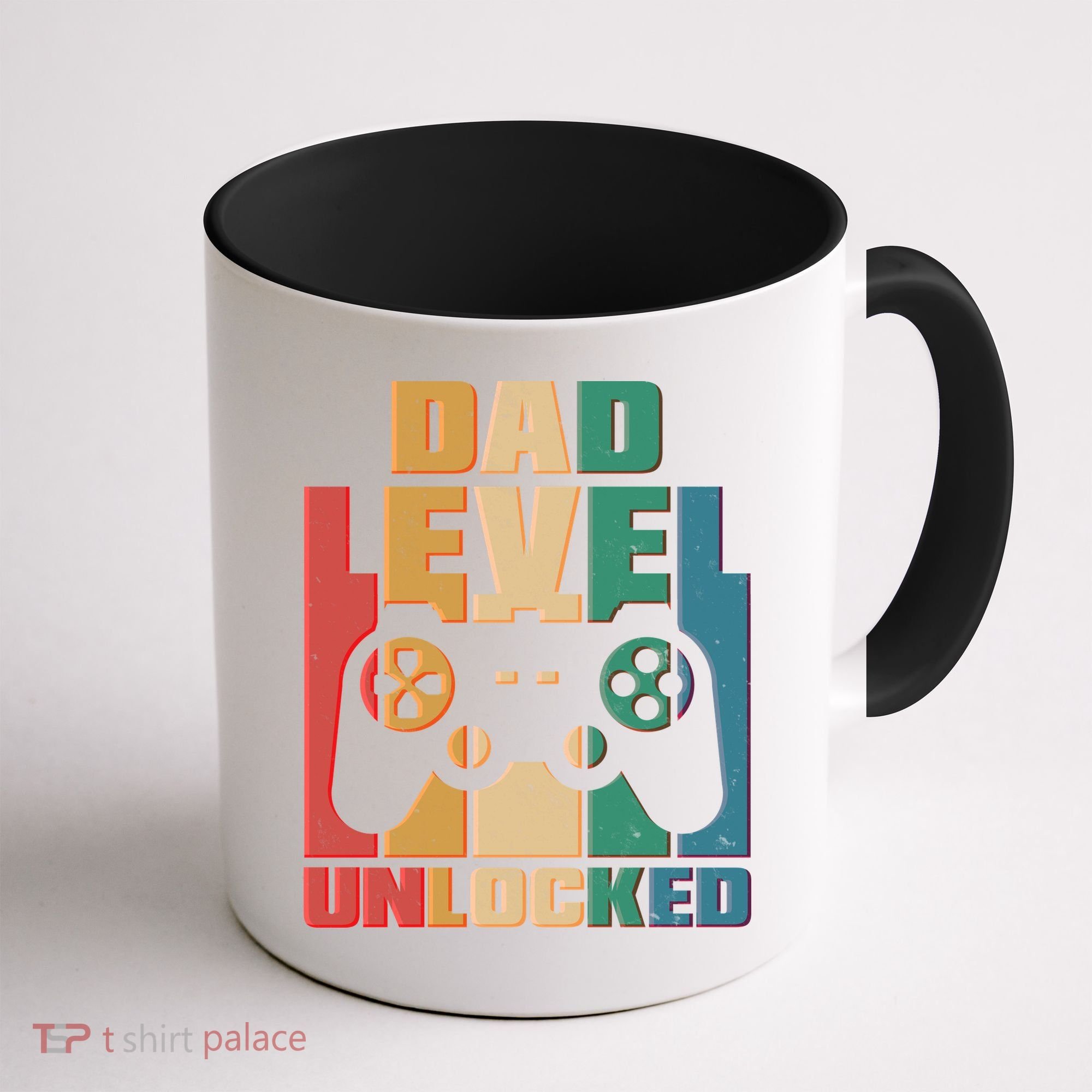 Retro New Dad Level Unlocked Video Gamer Coffee Mug