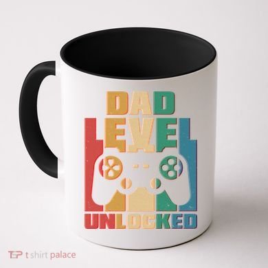 Retro New Dad Level Unlocked Video Gamer Coffee Mug