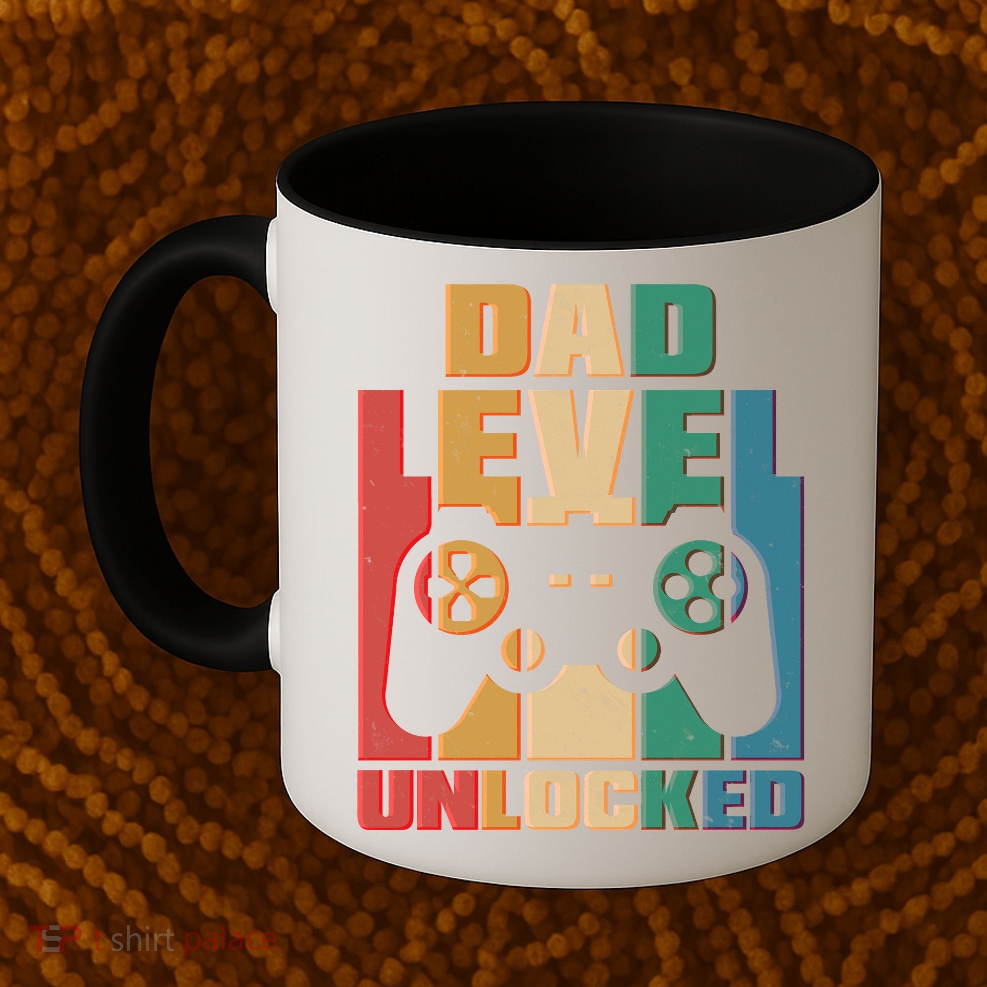 Retro New Dad Level Unlocked Video Gamer Coffee Mug