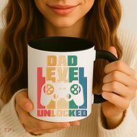 Retro New Dad Level Unlocked Video Gamer Coffee Mug thumb 3