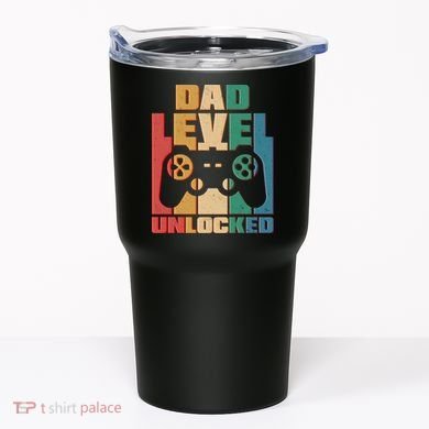 Retro New Dad Level Unlocked Video Gamer Tumbler
