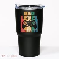Retro New Dad Level Unlocked Video Gamer Tumbler thumb 0