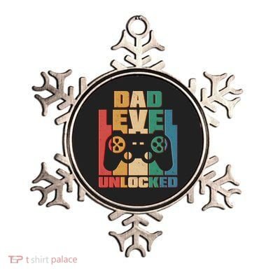 Retro New Dad Level Unlocked Video Gamer Ornament