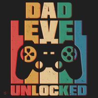Retro New Dad Level Unlocked Video Gamer Golf Towel thumb 3
