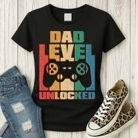 Retro New Dad Level Unlocked Video Gamer Women's T-Shirt thumb 3