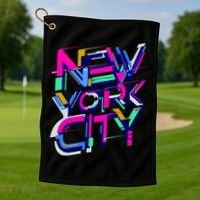 Retro New York City Golf Towel thumb 1