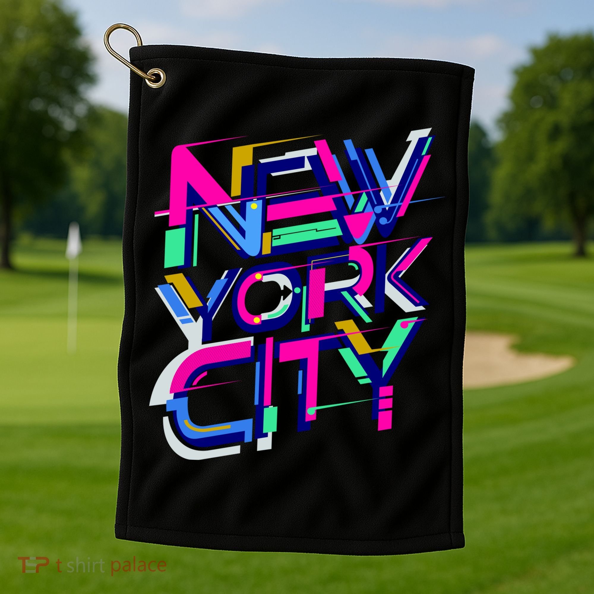 Retro New York City Golf Towel