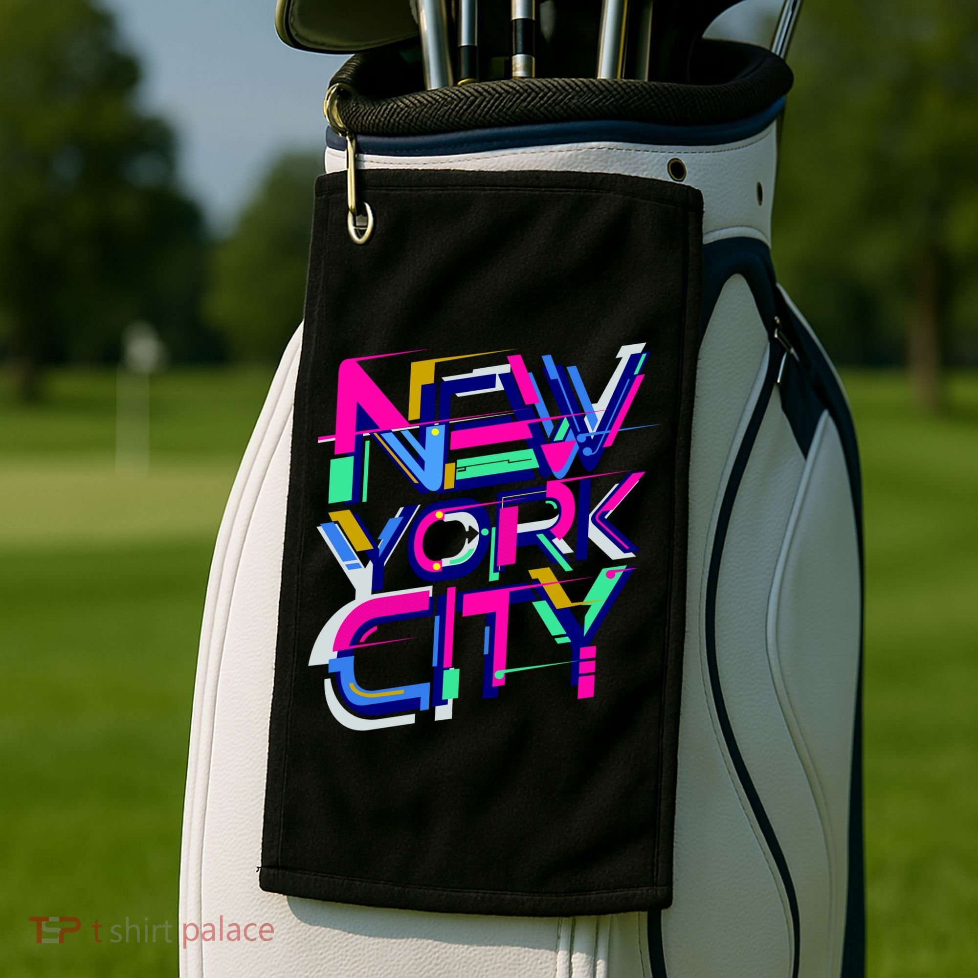 Retro New York City Golf Towel
