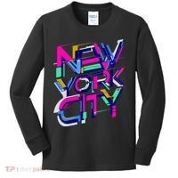 Retro New York City Kids Long Sleeve Shirt thumb 0