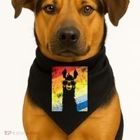 Retro No Drama Llama USA-Made Doggie Bandana thumb 1