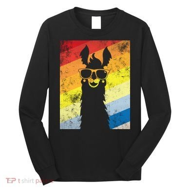 Retro No Drama Llama Long Sleeve Shirt