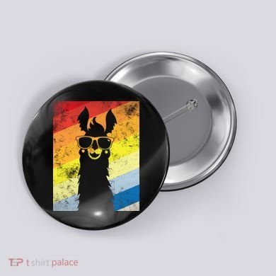 Retro No Drama Llama Button