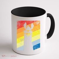 Retro No Drama Llama Coffee Mug thumb 1