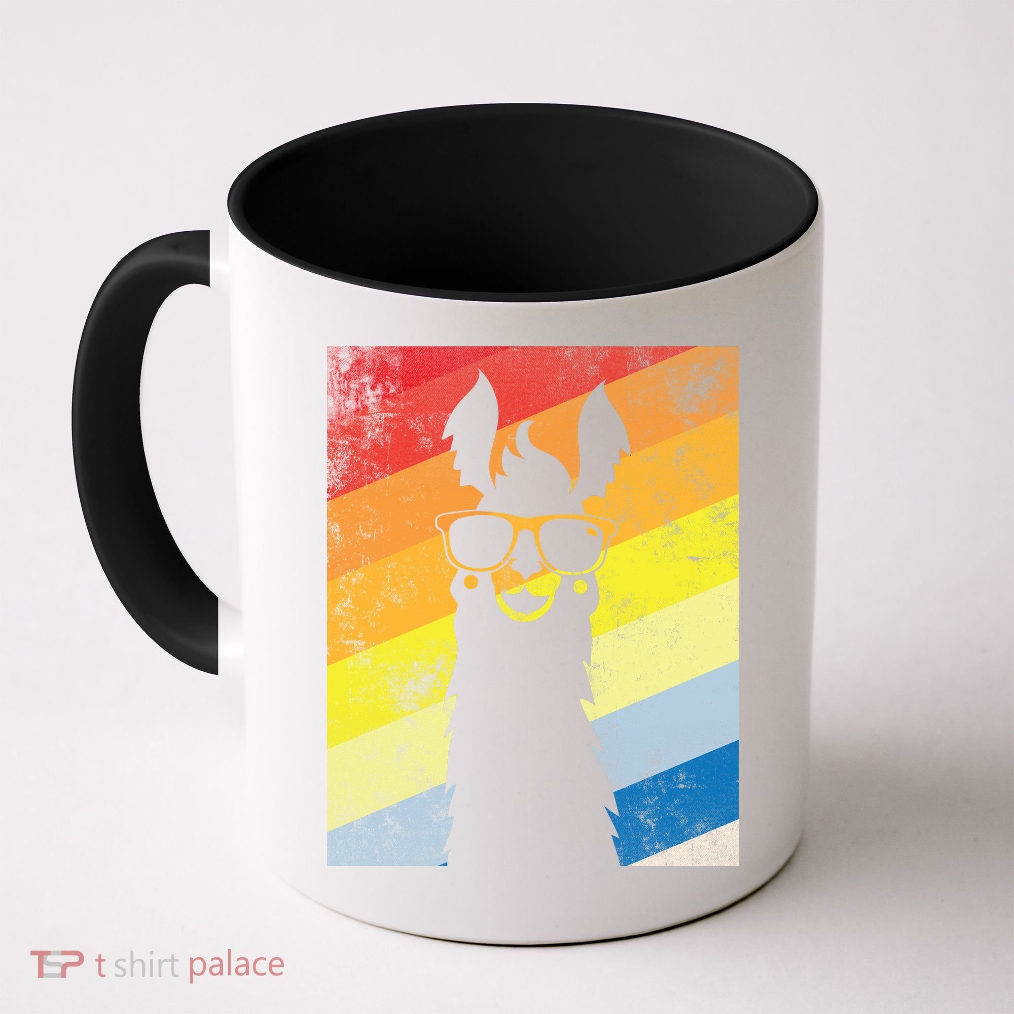 Retro No Drama Llama Coffee Mug