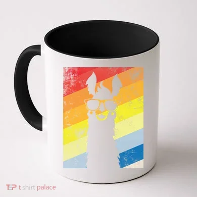 Retro No Drama Llama Coffee Mug