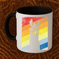 Retro No Drama Llama Coffee Mug thumb 2