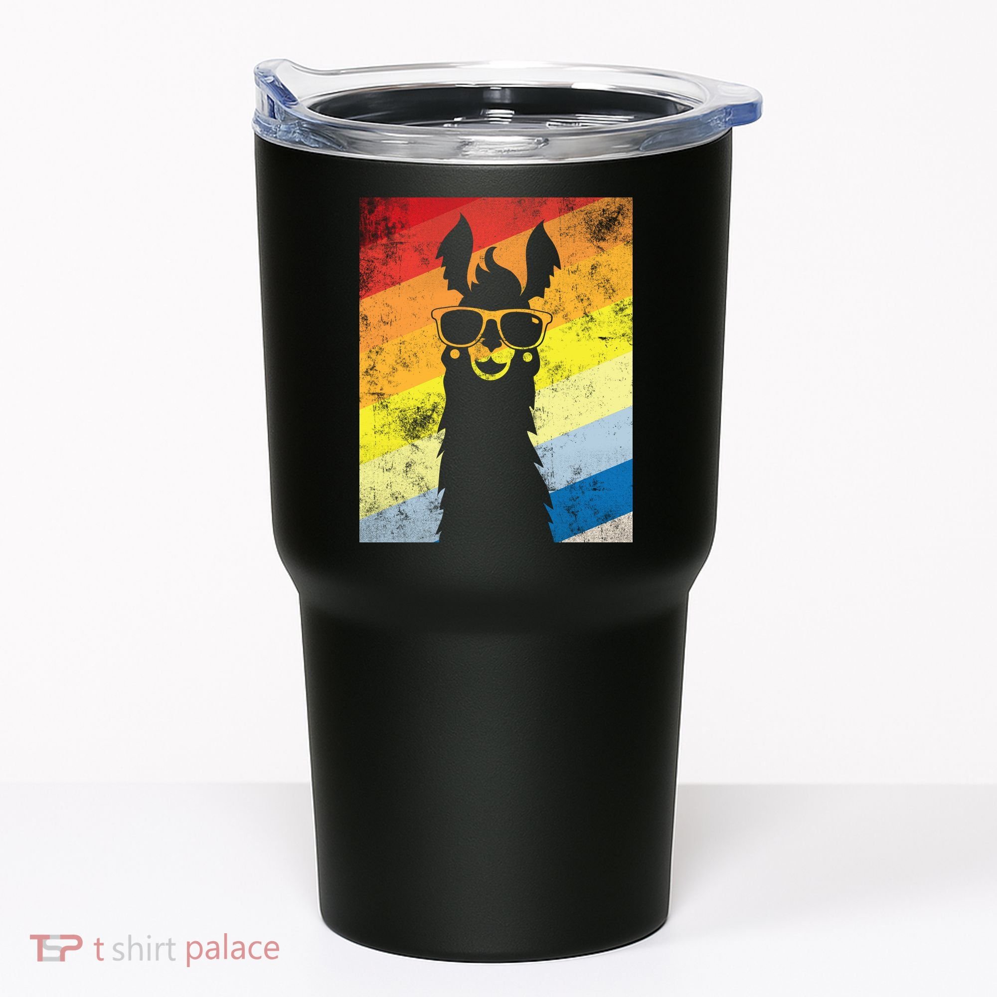 Retro No Drama Llama Tumbler