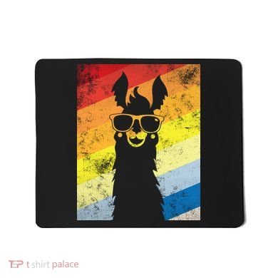 Retro No Drama Llama Mousepad