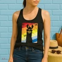 Retro No Drama Llama Women's Tank Top thumb 2
