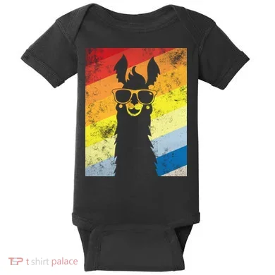 Retro No Drama Llama Baby Bodysuit