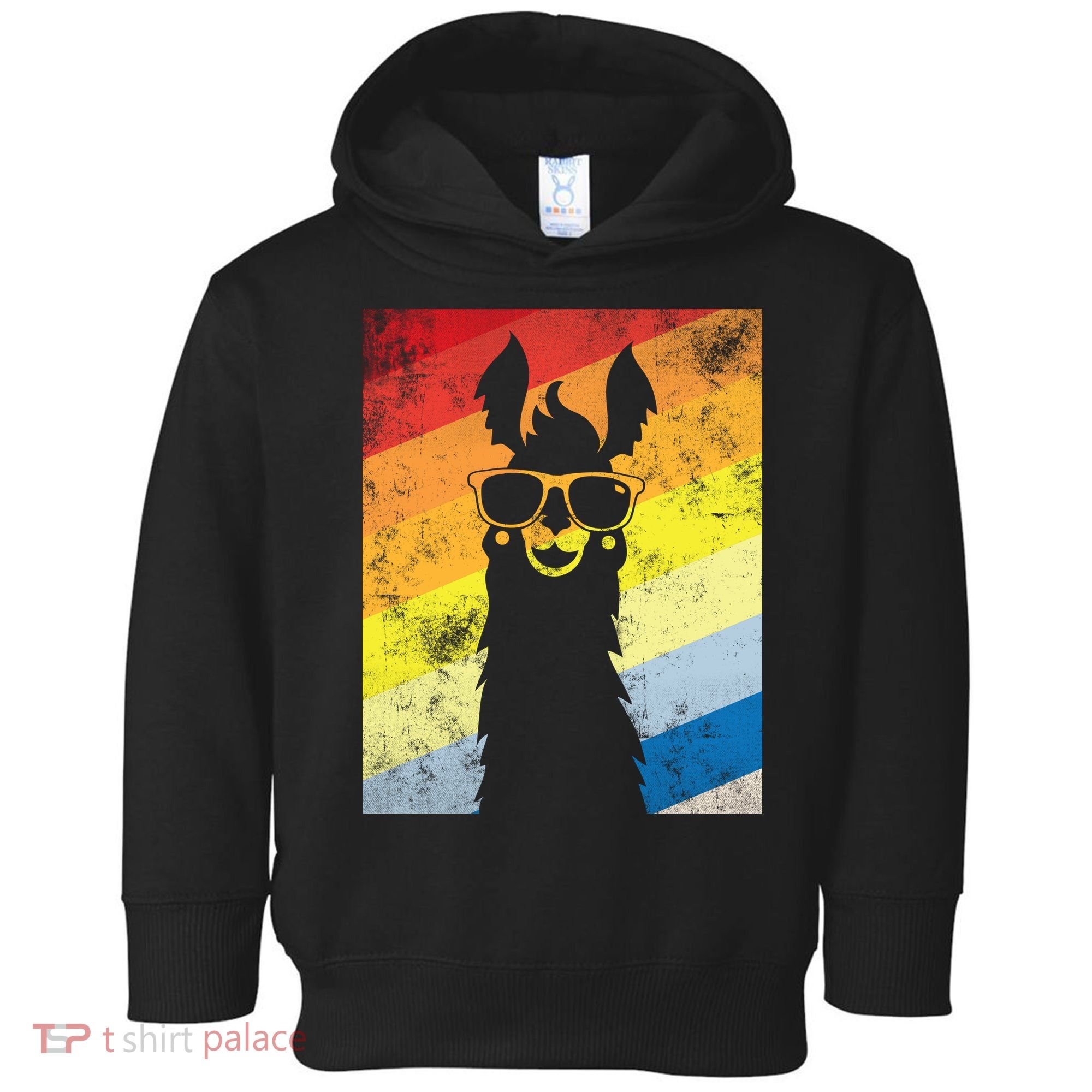 Retro No Drama Llama Toddler Hoodie