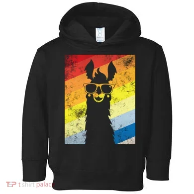 Retro No Drama Llama Toddler Hoodie