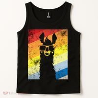 Retro No Drama Llama Tank Top thumb 2