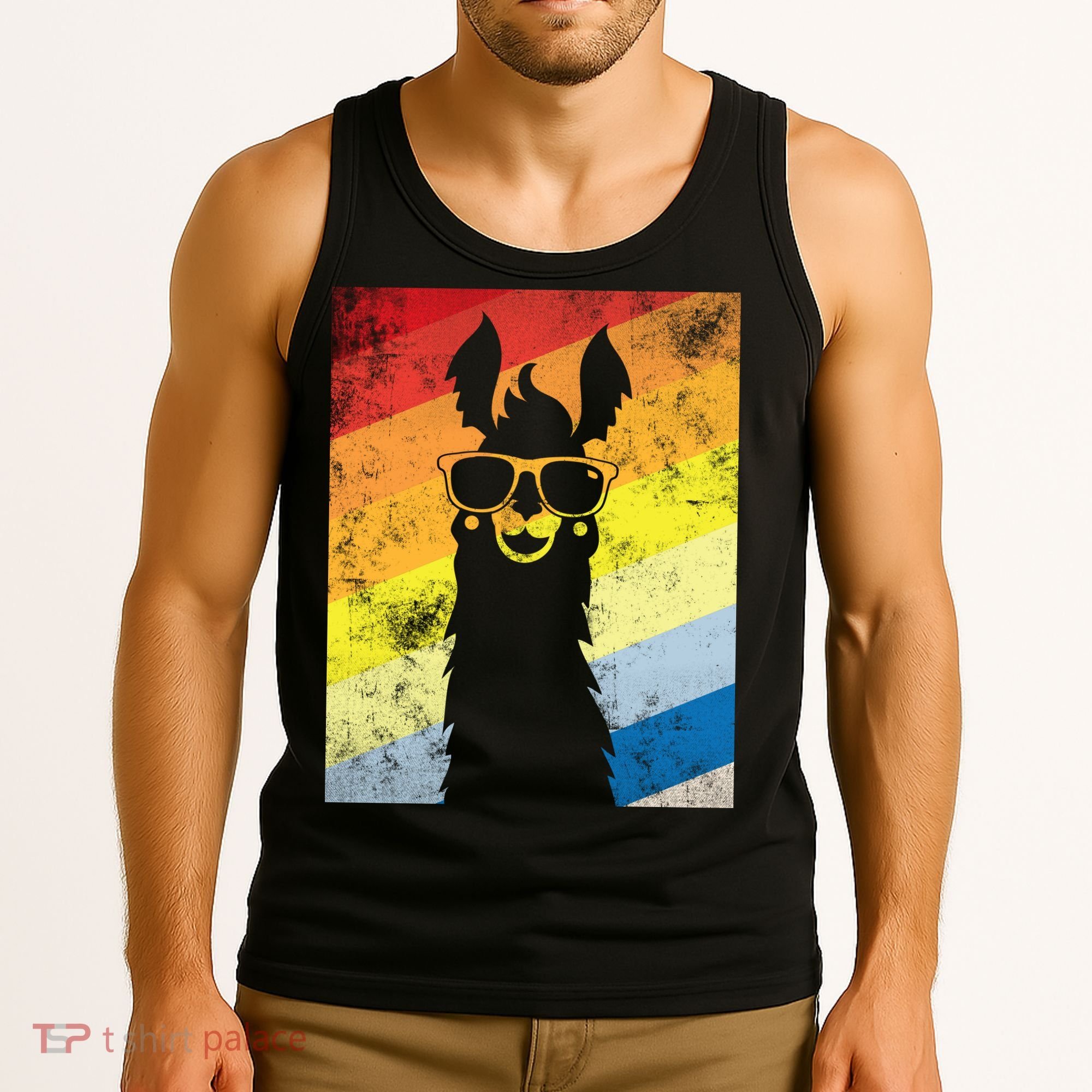 Retro No Drama Llama Tank Top