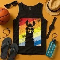 Retro No Drama Llama Tank Top thumb 4