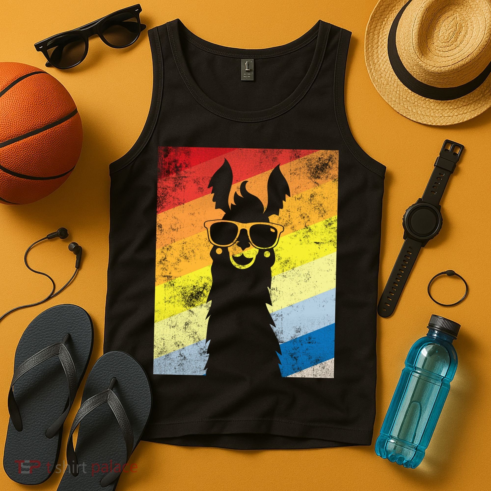 Retro No Drama Llama Tank Top