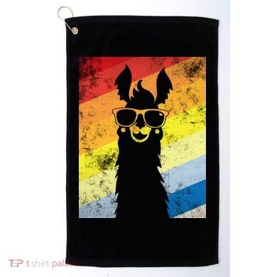 Retro No Drama Llama Golf Towel