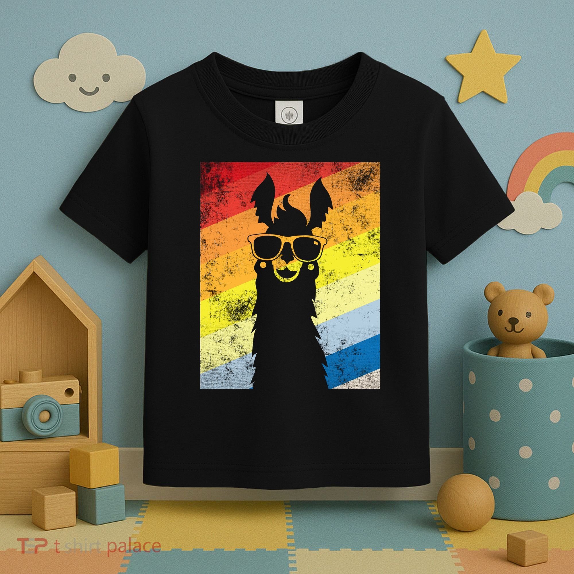 Retro No Drama Llama Toddler T-Shirt