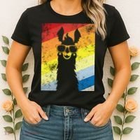 Retro No Drama Llama Women's T-Shirt thumb 2