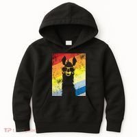 Retro No Drama Llama Kids Hoodie thumb 0