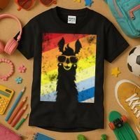 Retro No Drama Llama Kids T-Shirt thumb 3