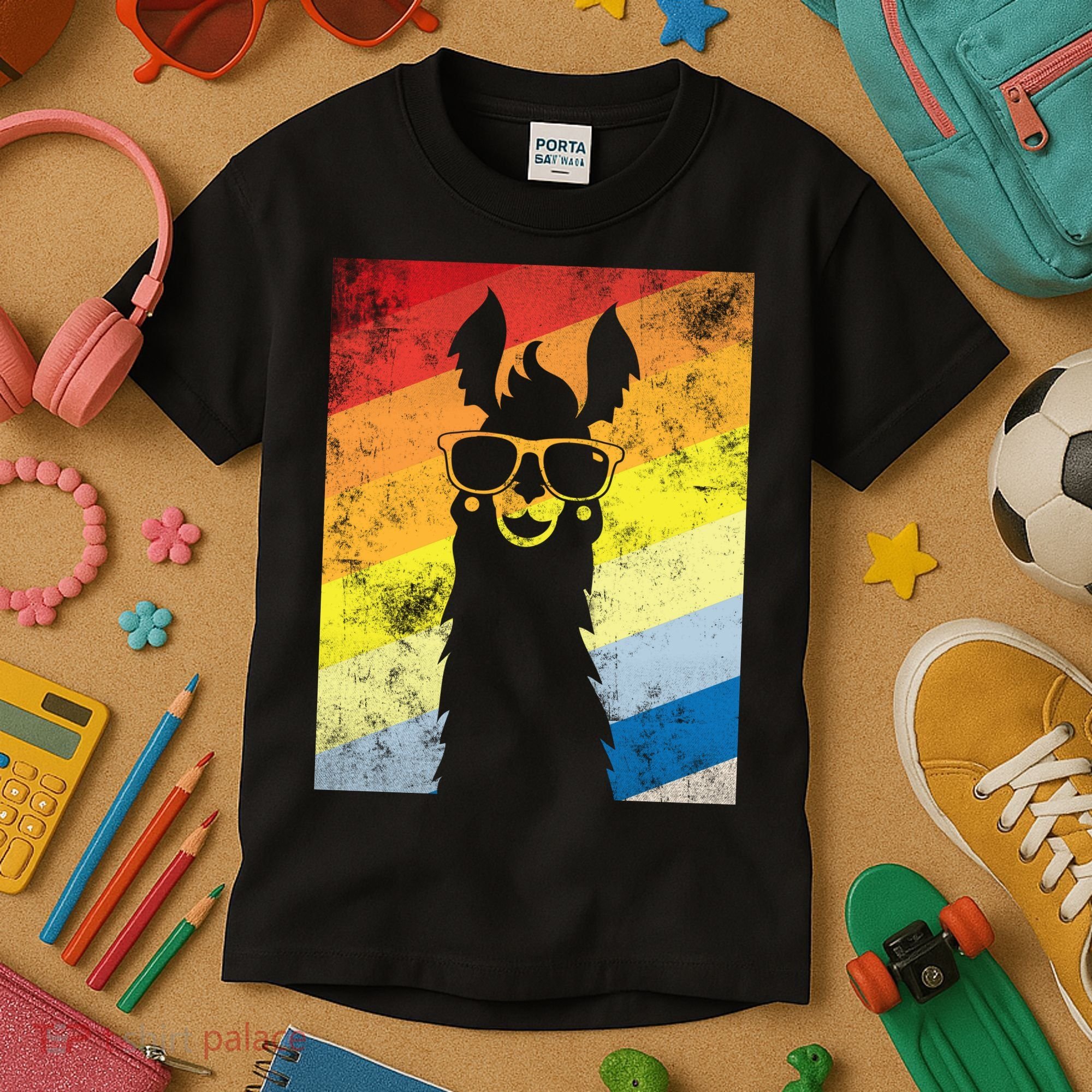 Retro No Drama Llama Kids T-Shirt