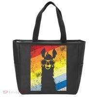 Retro No Drama Llama Tote Bag thumb 0