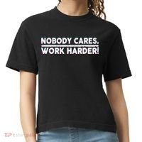 Retro Nobody Cares Work Harder Distressed Comfort Colors Boxy T-Shirt thumb 0
